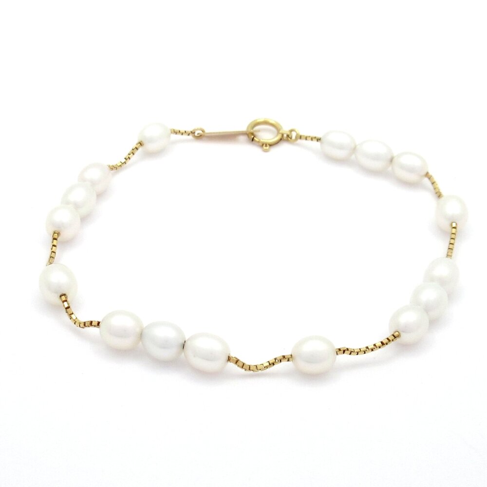Tasaki Bracelet 18K Yellow Gold Pearl